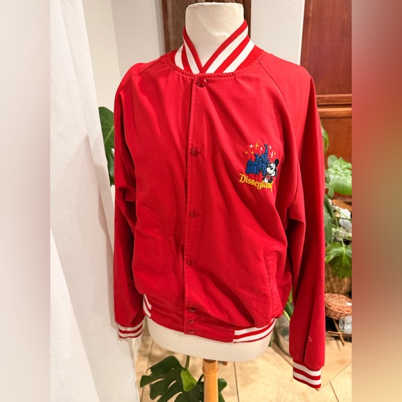 Disney Jackets & Blazers - Vintage Disneyland Red Varsity Jacket Mickey Mouse USA Made Large